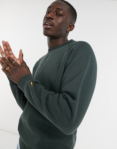 Сине-зеленый свитшот Carhartt WIP Chase-Зеленый цвет