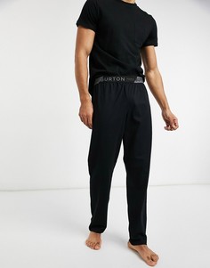 Комплект для дома из футболки с карманом и джоггеров черного цвета Burton Menswear-Черный цвет