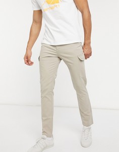 Бежевые брюки скинни в стиле карго ASOS DESIGN-Бежевый