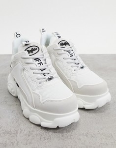 Белые кроссовки с логотипом на вставках Buffalo Cloud Chai-Белый