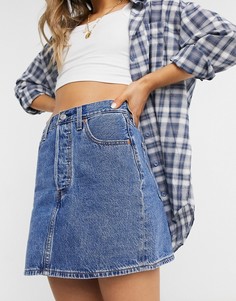 Выбеленная джинсовая юбка Levis Ribcage-Голубой Levis®