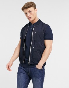 Хлопковый жилет Selected Homme-Голубой