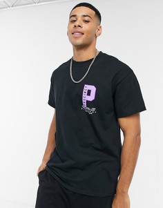 Черная футболка в стиле oversized New Look Pasadena-Белый
