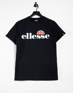 Черная футболка бойфренда ellesse-Черный цвет