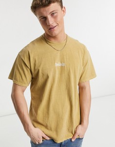 Светло-коричневая футболка с принтом «Stockholm» Topman-Коричневый цвет