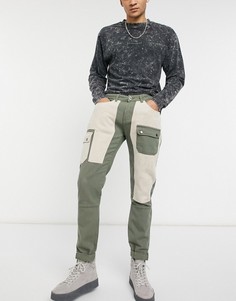 Светло-бежевые брюки карго с отделкой на карманах Liquor N Poker-Светло-бежевый
