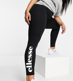 Черные леггинсы с логотипом ellesse PLUS-Черный цвет