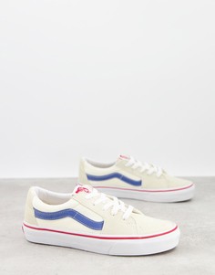 Белые и темно-синие классические кроссовки Vans SK8 Low-Белый