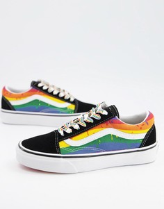 Радужные кроссовки Vans Old Skool-Многоцветный