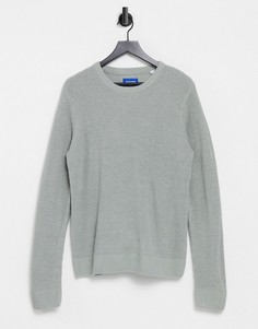Джемпер с круглым вырезом в рубчик Jack & Jones Originals-Серый
