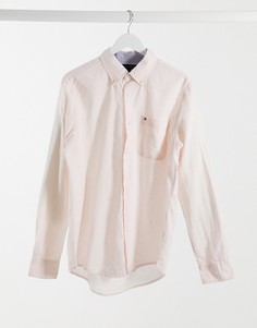Однотонная рубашка с длинными рукавами Tommy Hilfiger-Розовый