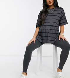 Свободный топ в темно-серую полоску ASOS DESIGN Maternity-Серый