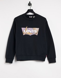 Черный свитшот с рукавами «летучая мышь» Levis-Черный цвет Levis®