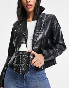 Черная сумка для бутылки с водой через плечо Steve Madden BQuench-Черный цвет
