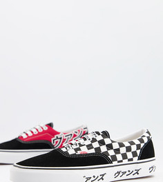 Черные с красным кроссовки Vans Era-Многоцветный