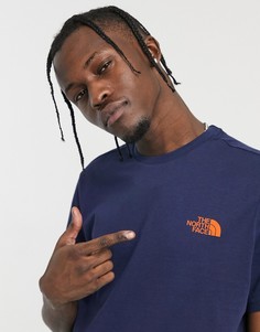 Синяя футболка The North Face-Голубой