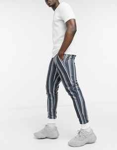 Полосатые зауженные джоггеры в полоску ASOS DESIGN (от комплекта)-Многоцветный