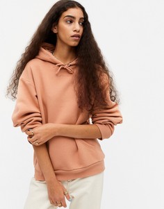Худи розового цвета из органического хлопка Monki Oda-Розовый