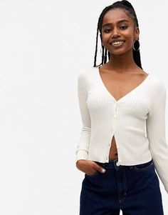 Белый вязаный кардиган Monki Silja