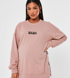 Розовый свитшот с надписью "Mama" Missguided Maternity-Розовый цвет