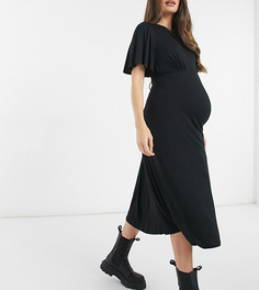 Черное платье с завязкой на спине New Look Maternity Half Moon-Черный цвет