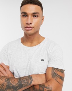 Серая футболка с логотипом Lee-Серый