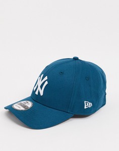Синяя базовая кепка с вышивкой "NY" New Era 9forty-Голубой