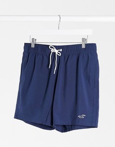 Темно-синие шорты для плавания Hollister-Темно-синий