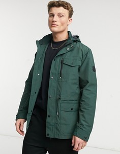 Зеленая короткая парка Burton Menswear-Зеленый цвет