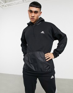 Черный худи adidas Training Aeroready-Черный цвет