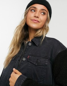 Серая куртка дальнобойщика с рукавами из искусственного меха Levis-Серый Levis®