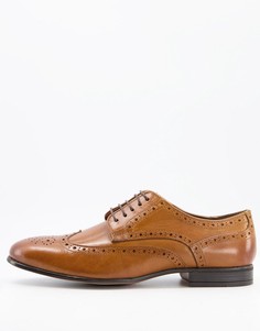 Светло-коричневые кожаные броги Schuh Rowen-Светло-коричневый
