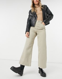 Укороченные джинсы с широкими штанинами цвета кешью Dr Denim Aiko-Коричневый цвет