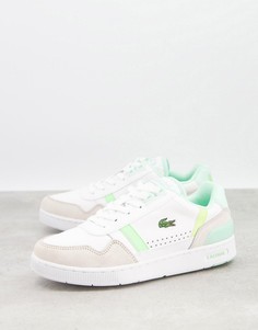 Белые кроссовки с пастельными вставками Lacoste T-Clip-Многоцветный