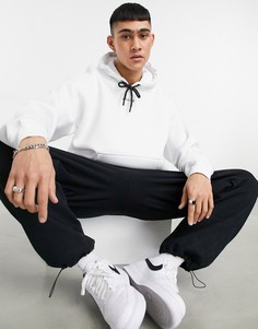 Белый худи в стиле oversized Nicce
