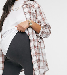 Черные леггинсы с эффектом кислотной стирки New Look Maternity-Черный цвет