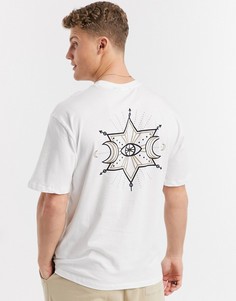 Белая oversized-футболка с принтом звезды на спине Only & Sons-Белый
