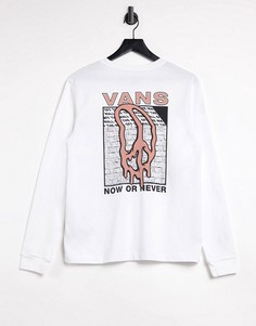 Белый лонгслив Vans Peace Drip