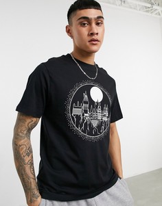 Черная футболка с принтом "Harry Potter" ASOS DESIGN-Черный цвет