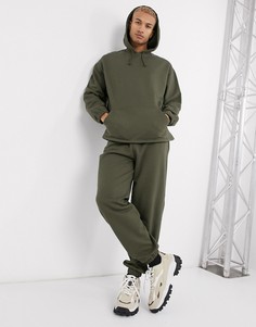 Спортивный костюм цвета хаки в стиле oversized с худи и джоггерами ASOS DESIGN-Зеленый
