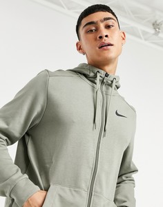 Худи зеленого цвета из флиса с застежкой на молнии Nike Training Dry-Зеленый цвет