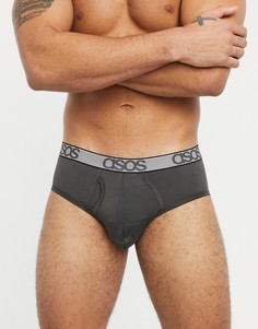 Черные выбеленные трусы из микрофибры ASOS DESIGN-Черный цвет