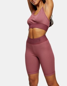 Розовые спортивные шорты-леггинсы Topshop-Розовый