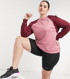 Розовый свитшот с круглым вырезом Nike Training Plus Therma-Розовый цвет