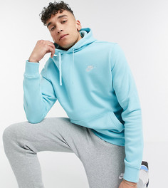 Худи цвета морской волны Nike Tall Club-Голубой