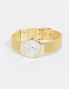 Золотистые часы с сетчатым браслетом Christin Lars-Золотистый