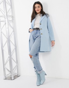 Синее классическое пальто Vero Moda-Голубой