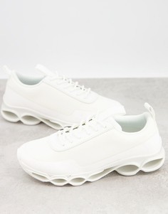 Белые кроссовки с декоративной подошвой ASOS DESIGN-Белый