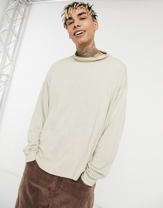 Бежевый свитшот в стиле oversized из очень мягкой вискозы ASOS DESIGN