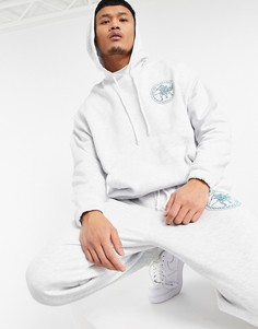 Худи в стиле oversized с принтом в виде римских цифр от комплекта ASOS DESIGN-Белый